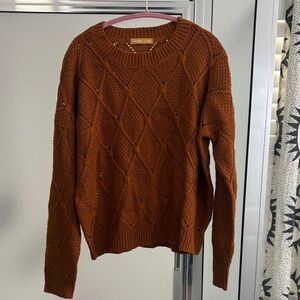 Elegant Knit Sweater in Warm Brown